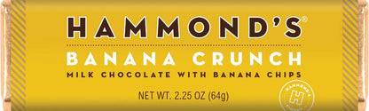 Hammond's Milk Chocolate Bar; Banana Crunch By Hammond's Candies (2.25oz)