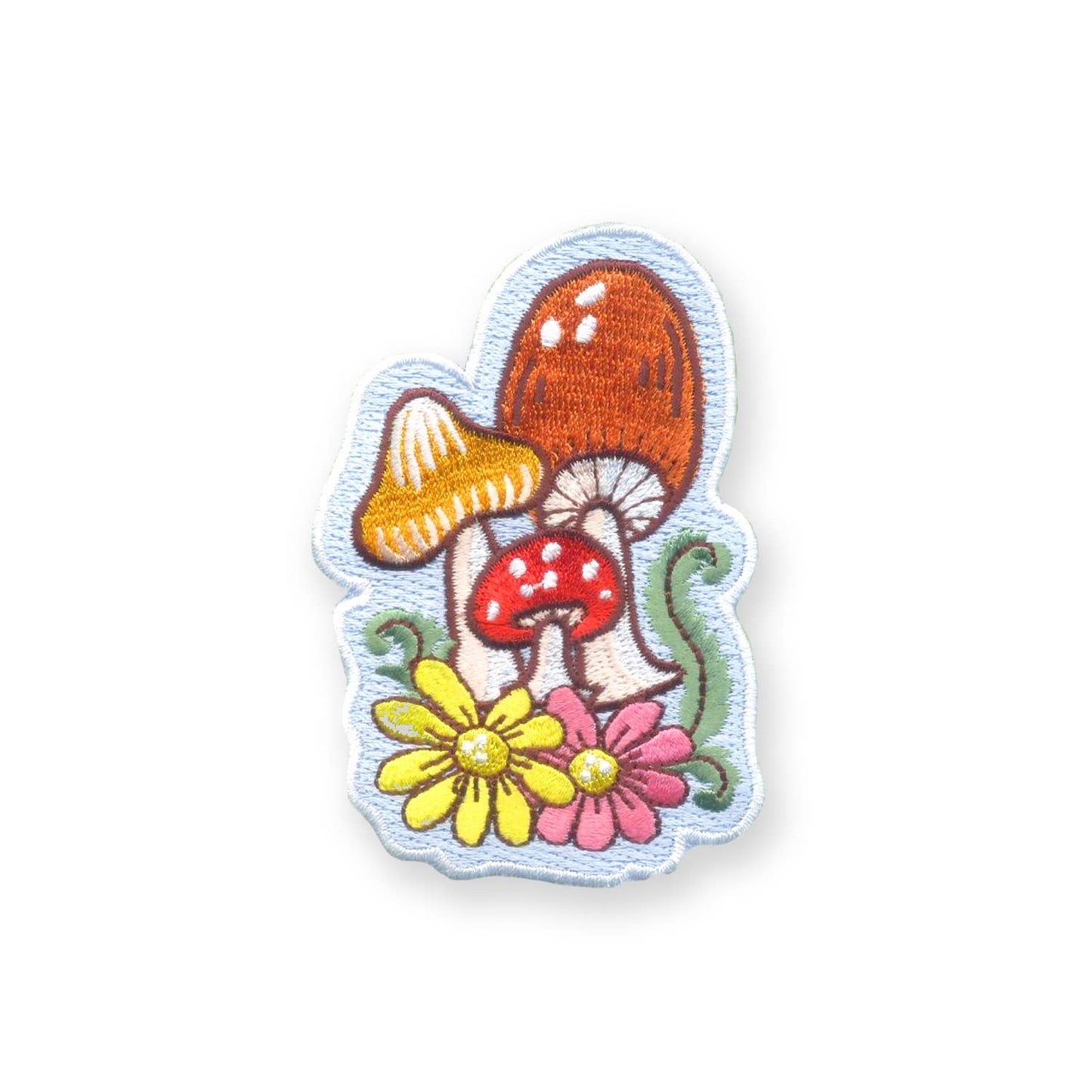 Embroidered Patch; Mushrooms By Antiquaria (Iron On Patch)