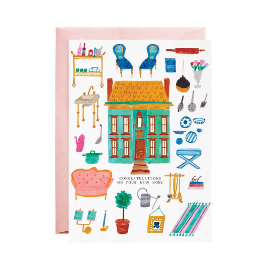 Congratulations Card; Congrats! You Bought a House! By Mr. Boddington's Studio