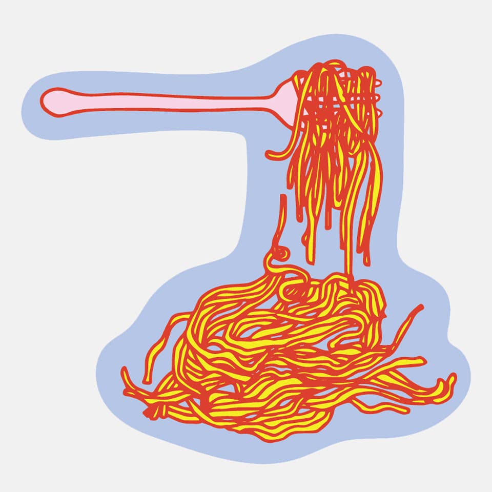 Vinyl Sticker; Pasta