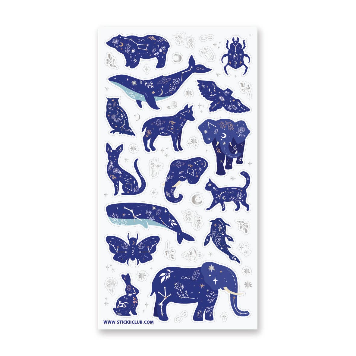 Stickii Sticker Sheet; Cosmic Animals