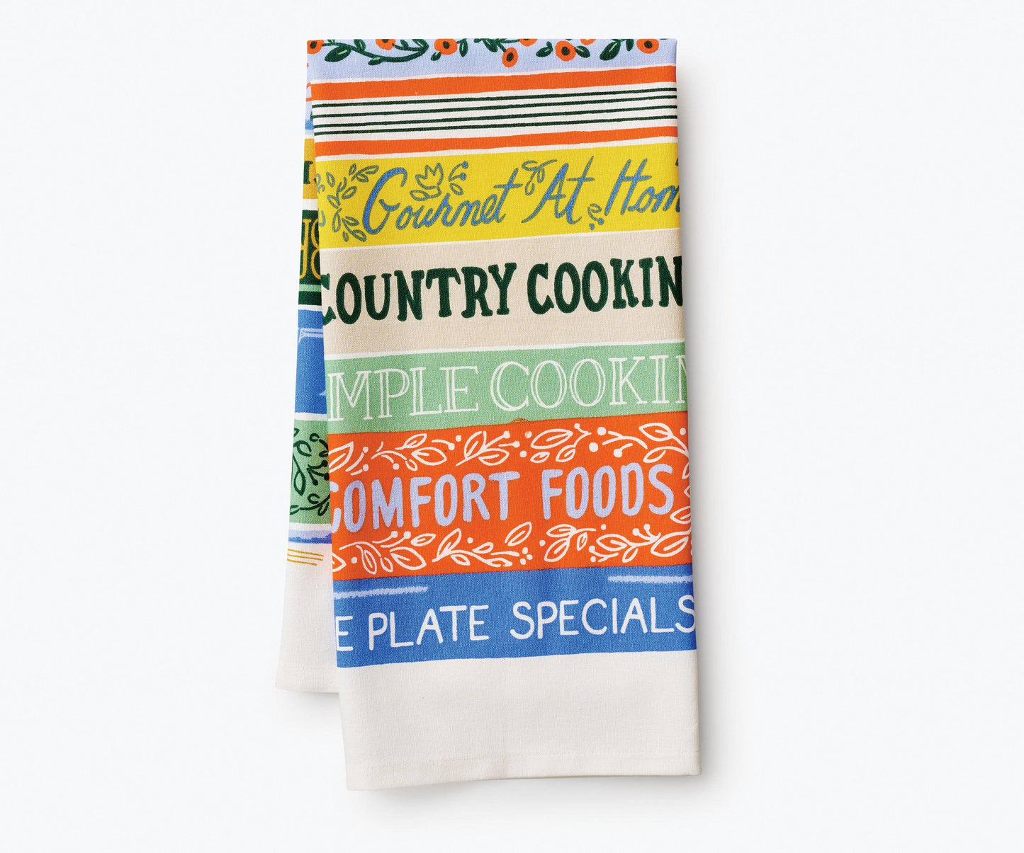 Rifle Paper Co. Tea Towel; Cookbooks
