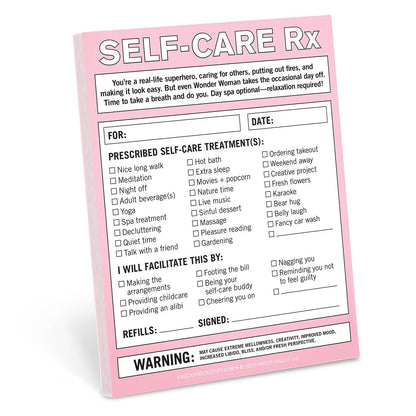 Nifty Notepad; Self-Care RX (Pink, 50 Sheets)