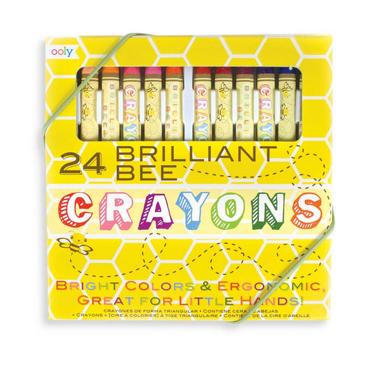 Ooly Brilliant Bee Crayons (24 Crayons, Triangle Shape)