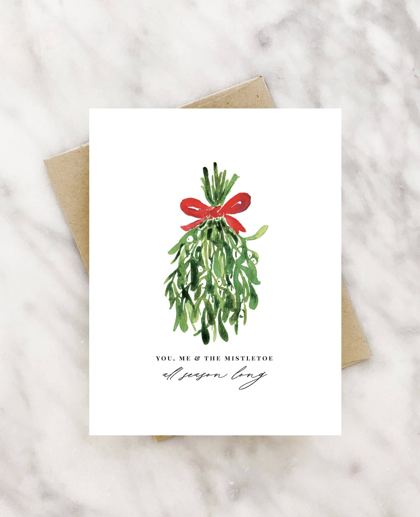 Christmas Card; You, Me And the Mistletoe By 2021 Co.