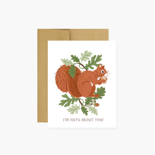 Love Card; I'm Nuts About You By Botanica Paper Co.