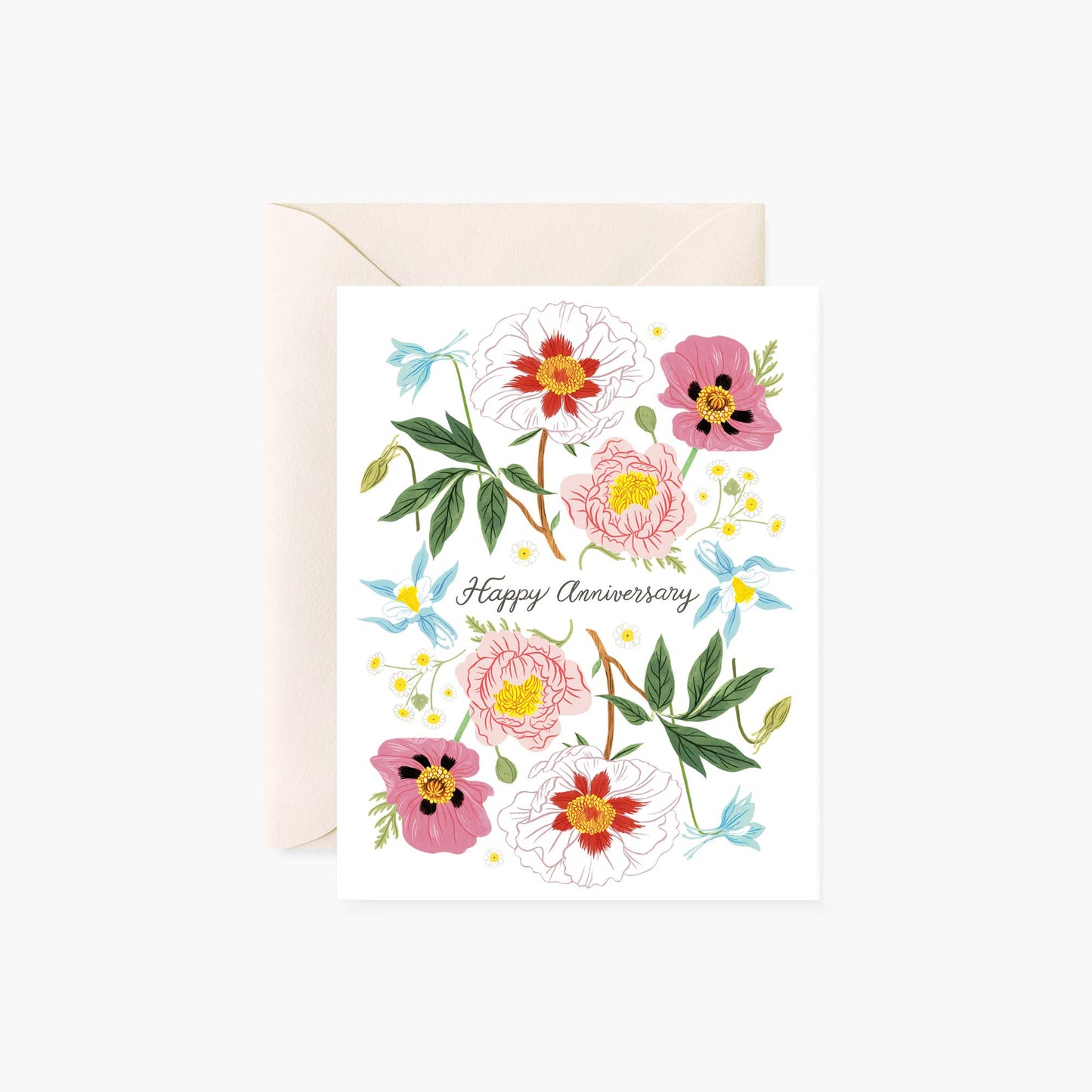 Anniversary Card; Floral By Botanica Paper Co.