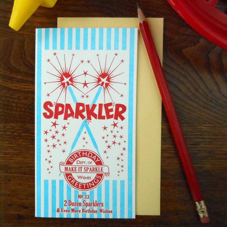 Birthday Card; Birthday Sparkler Box