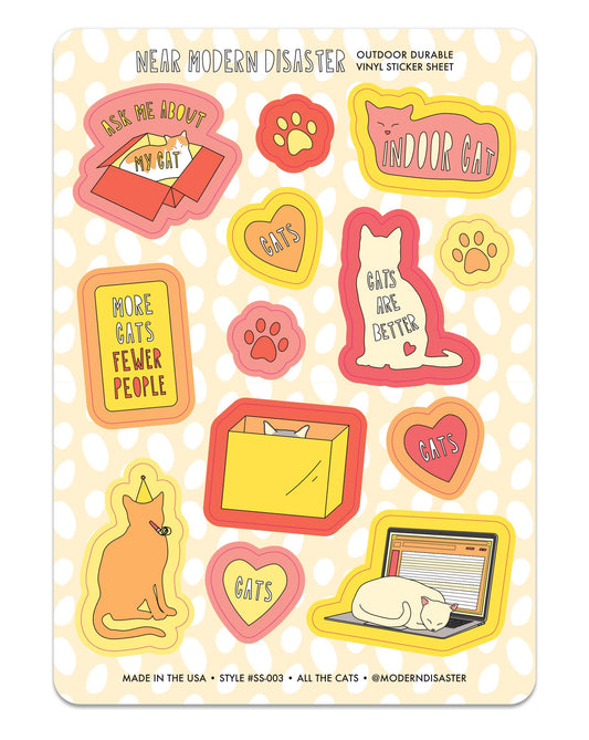 Sticker Sheet: All The Cats