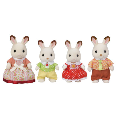 Calico Critters Chocolate Rabbit Family; Set of 4