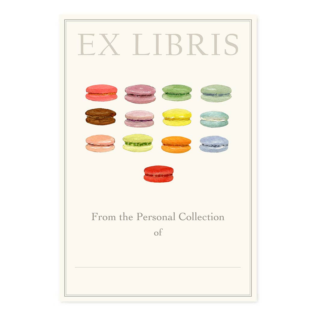 Bookplate Set; Les Macarons by Felix Doolittle (Set of 5)