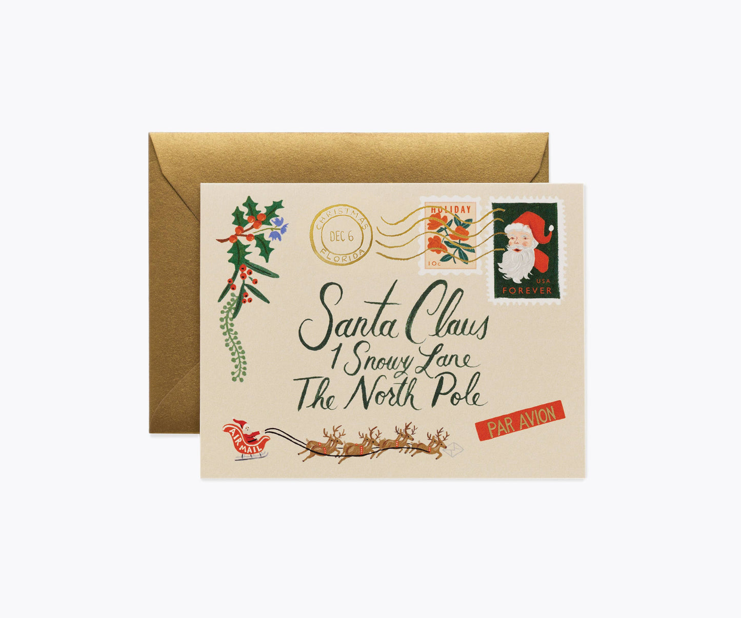 Rifle Paper Co. Boxed Card Set; Santa Letters (8 Cards + Envelopes)