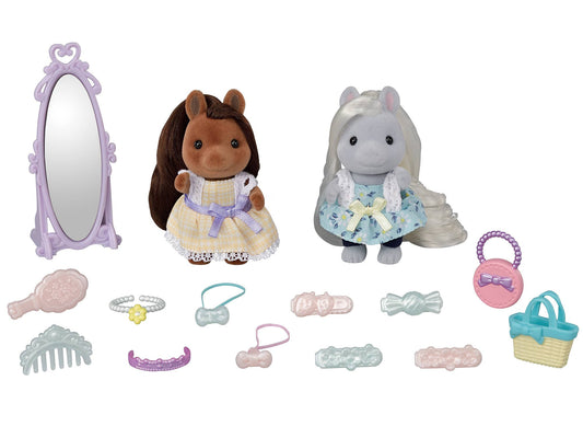 Calico Critters Pony Friends; Set of 2 Plus Accessories