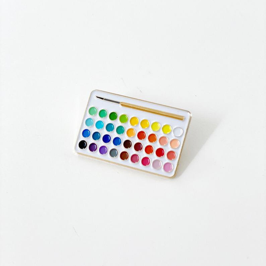 Enamel Pin; Watercolor Palette