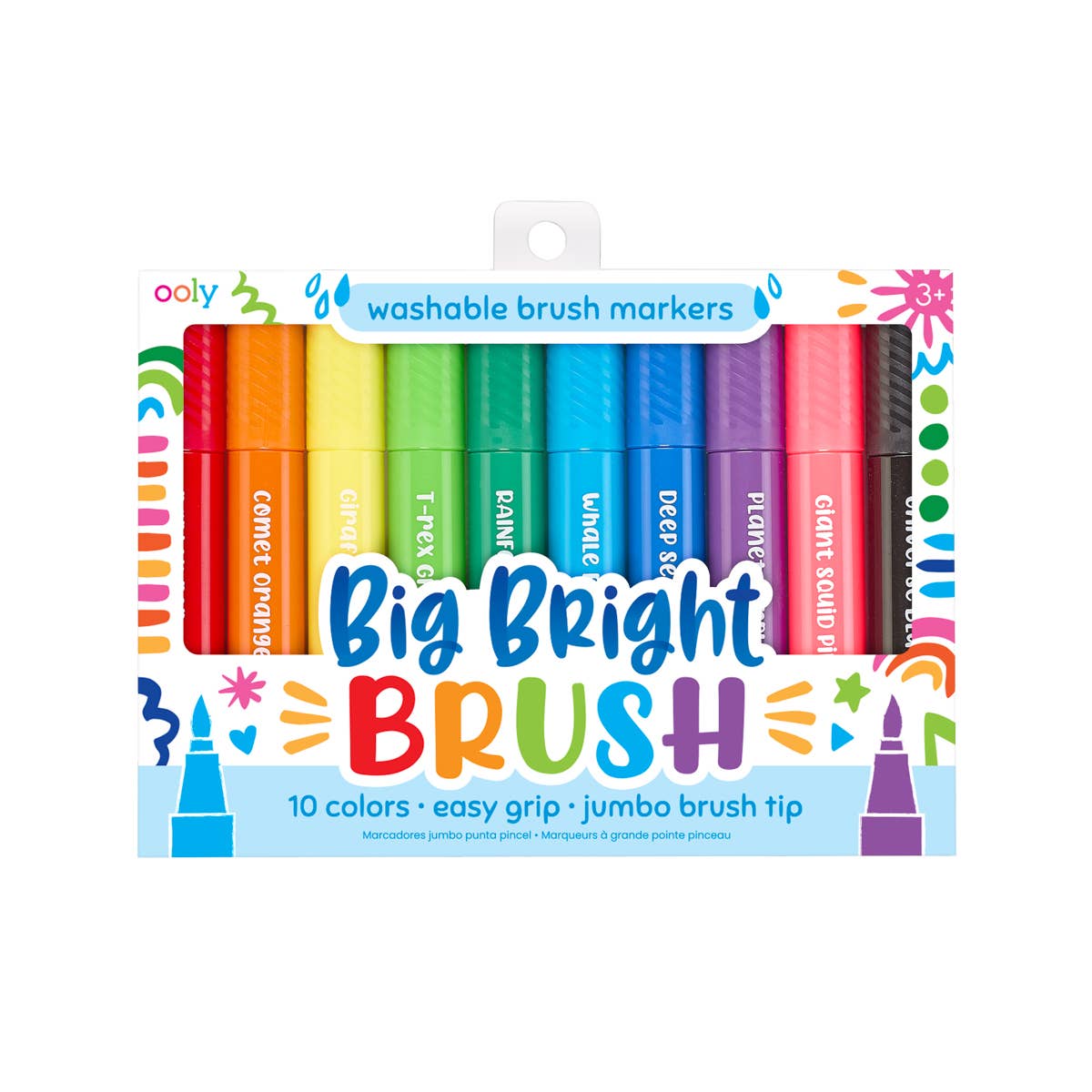 Ooly Big Bright Brush Markers (Set of 10)