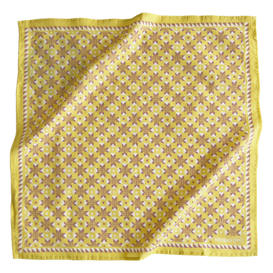 Bandana; 22" Sarah By Hemlock Goods (100% Premium Cotton)