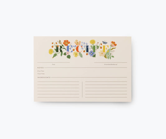 Rifle Paper Co. Recipe Card Set; Mayfair (Set of 12)