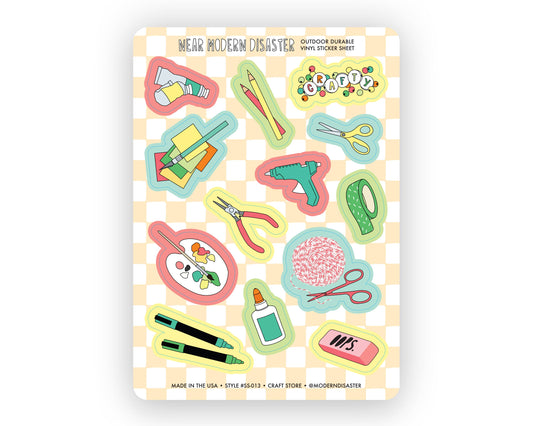 Sticker Sheet; Craft Store