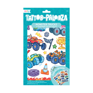 Ooly Tattoo-Palooza Temporary Tattoos - Monster Truck (3 Sheets)