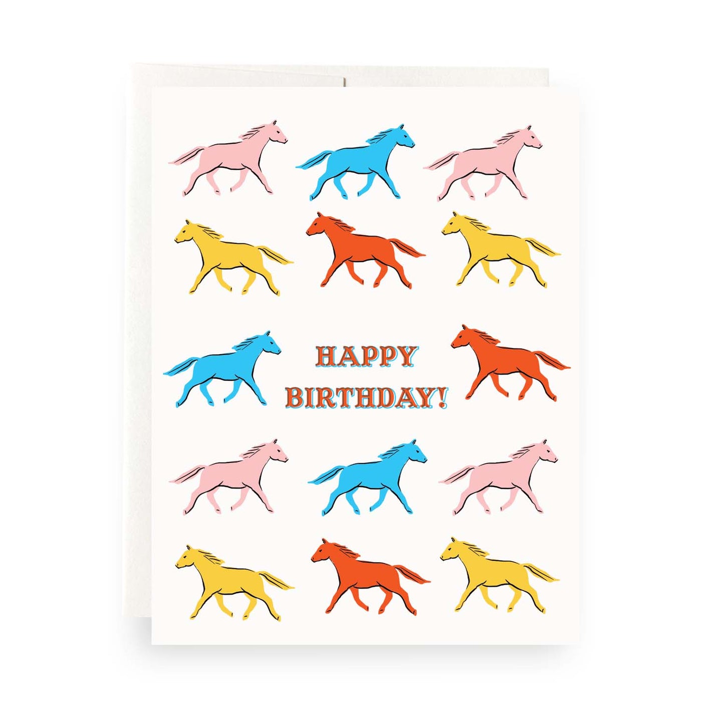 Birthday Card; Horses By Antiquaria