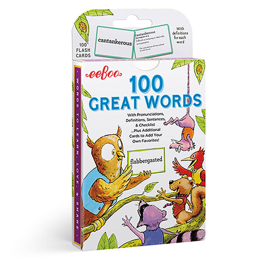 Eeboo Flash cards: 100 great words