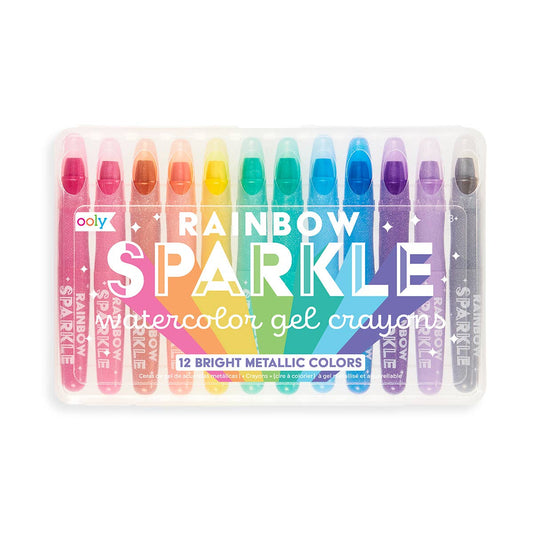 Ooly Gel Crayons; Rainbow Sparkle Metallic (Set of 12)