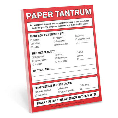 Nifty Notepad; Paper Tantrum (Red, 50 Sheets)