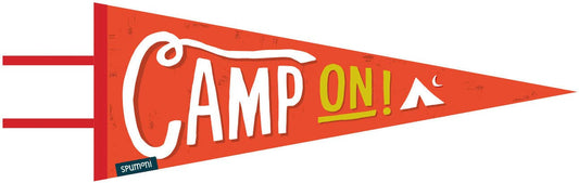 Large Pennant; Camp On (Vintage-Styled Screen Print)