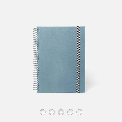 Canvas Spiral Notebook; Sapin Green (With Elastic Closure)