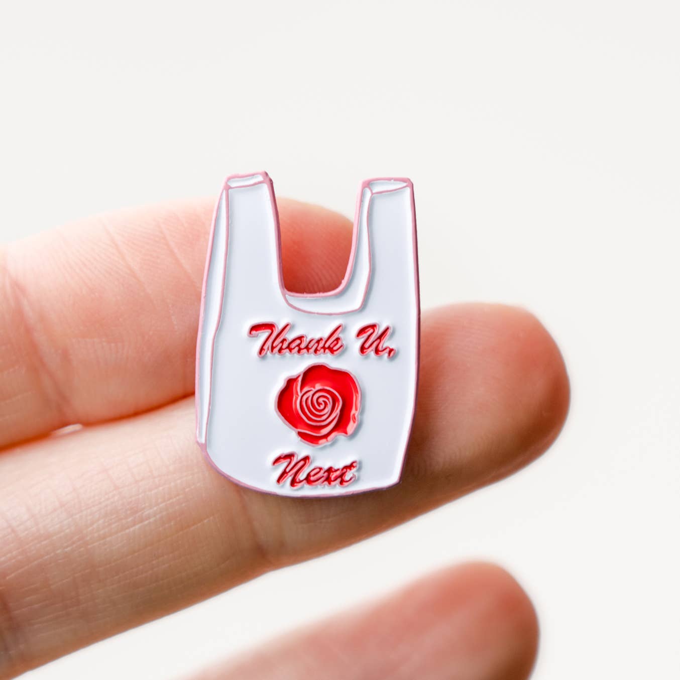 Enamel Pin; Thank U Next Plastic Bag