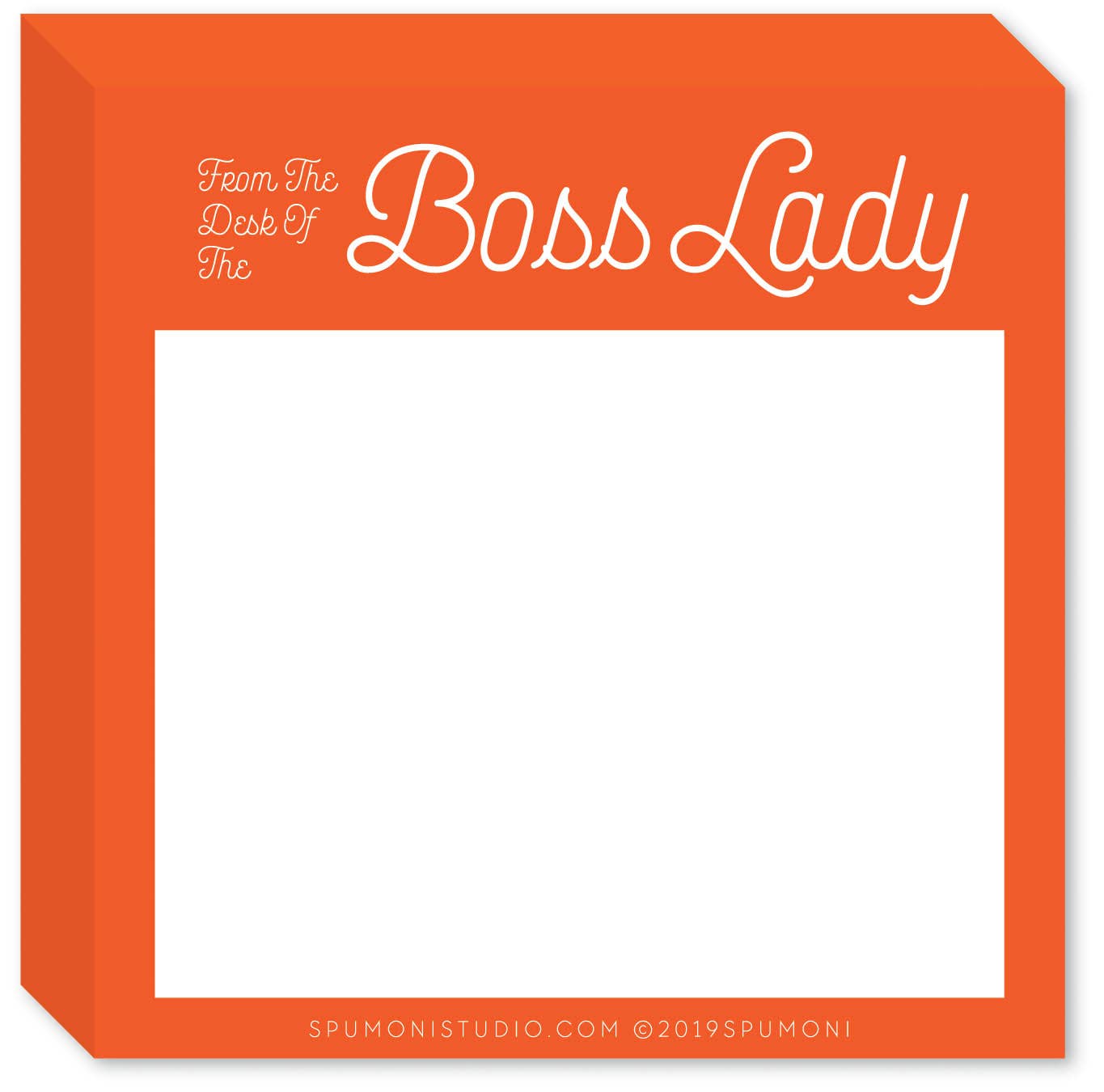 Memo Sticky Notepad; Boss Lady (Red, 270 Sheets)