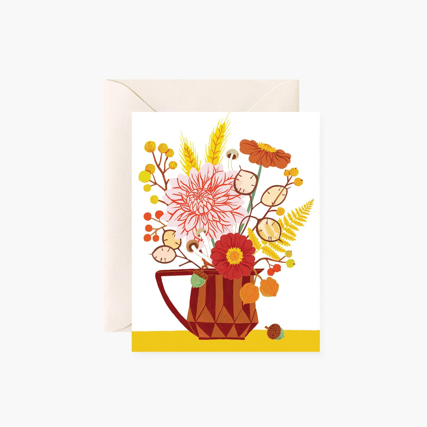 Greeting Card; Fall Vase By Botanica Paper Co.
