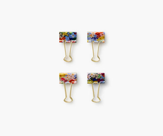 Rifle Paper Co. Binder Clip Set; Margaux (Set of 8)