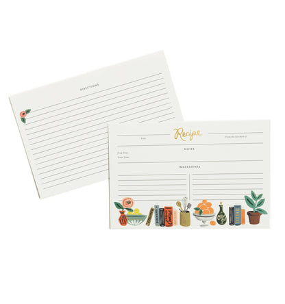 Rifle Paper Co. Recipe Card Set; Kitchen Shelf (Set of 12)