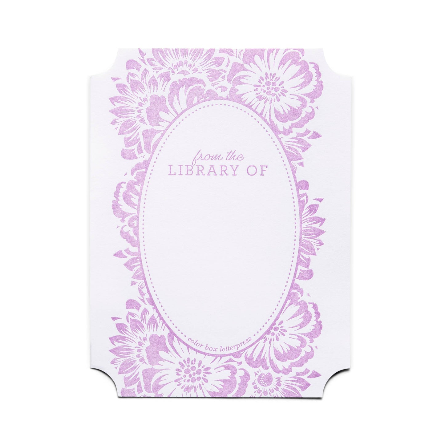 Bookplate Set; Purple Flower (Set of 4)