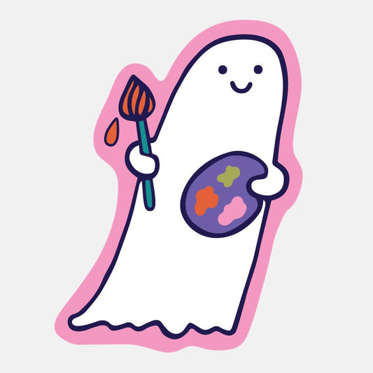 Vinyl Sticker; Art Ghost