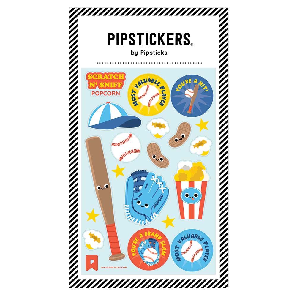 Pipsticks Sticker Sheet; Play Ball (Scratch 'n Sniff)
