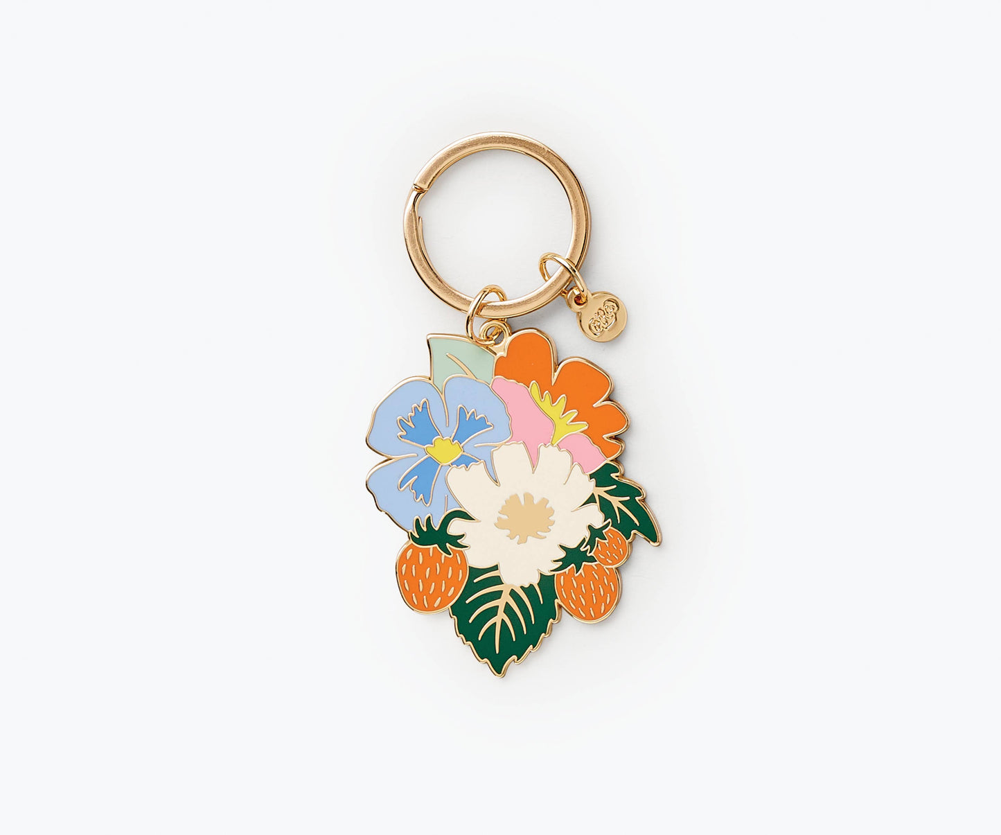 Rifle Paper Co. Enamel Keychain; Strawberry Fields