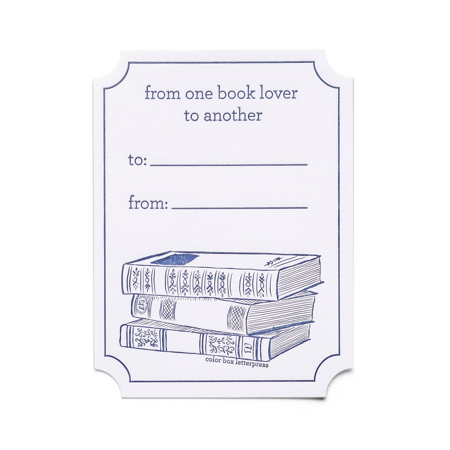 Bookplate Set; Stack of Books (Set of 4)