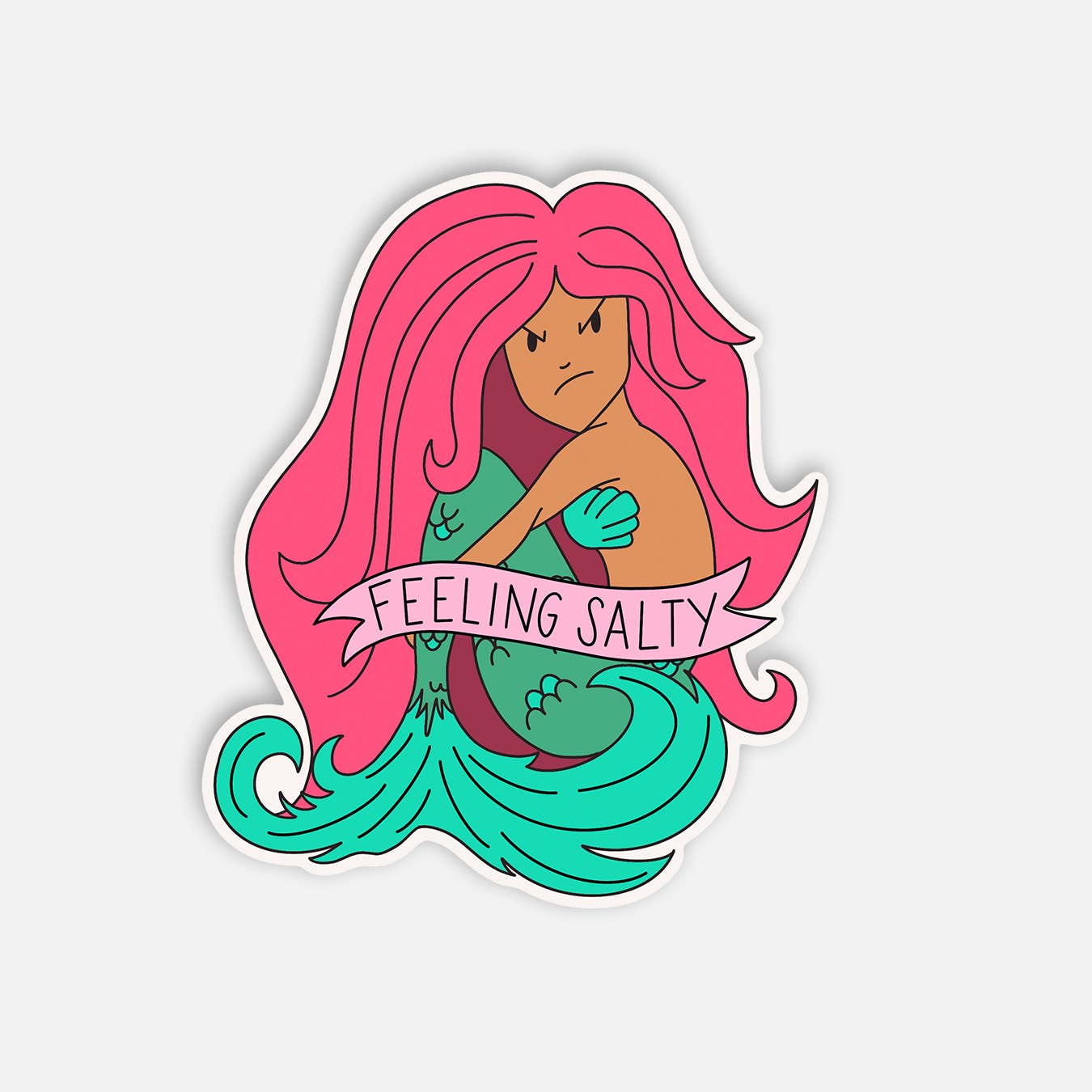 Vinyl Sticker; Feeling Salty Mermaid