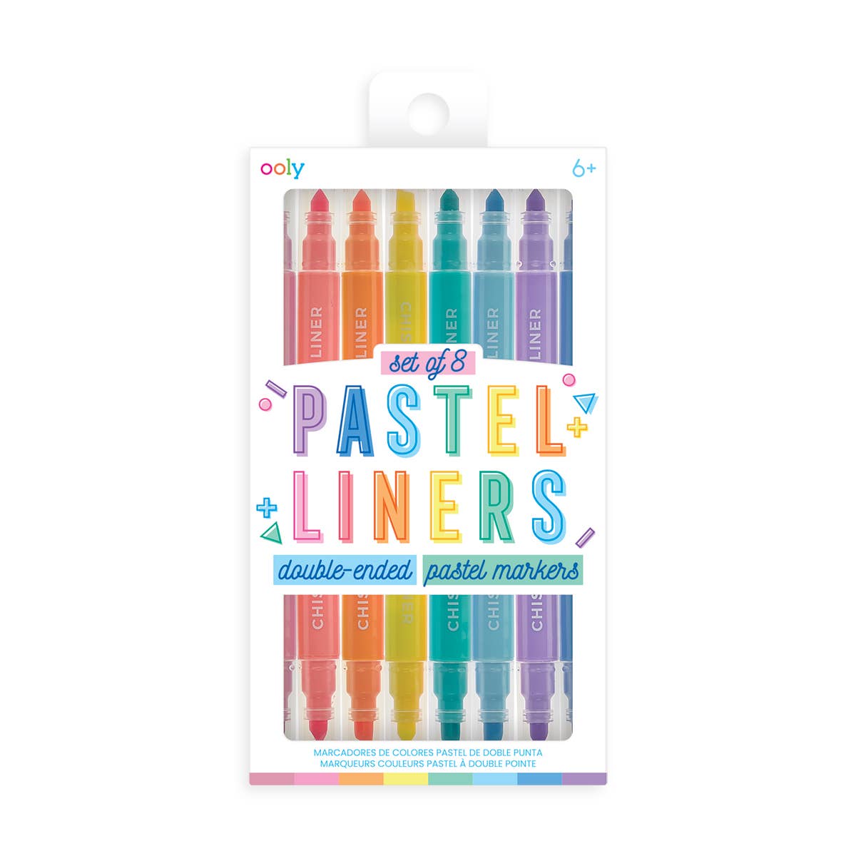 Ooly Pastel Liner Double Ended Markers (Set of 8)