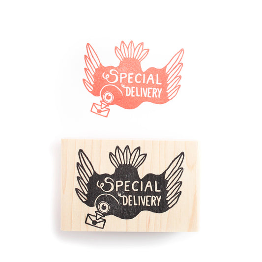 Rubber Stamp; Special Delivery Pigeon