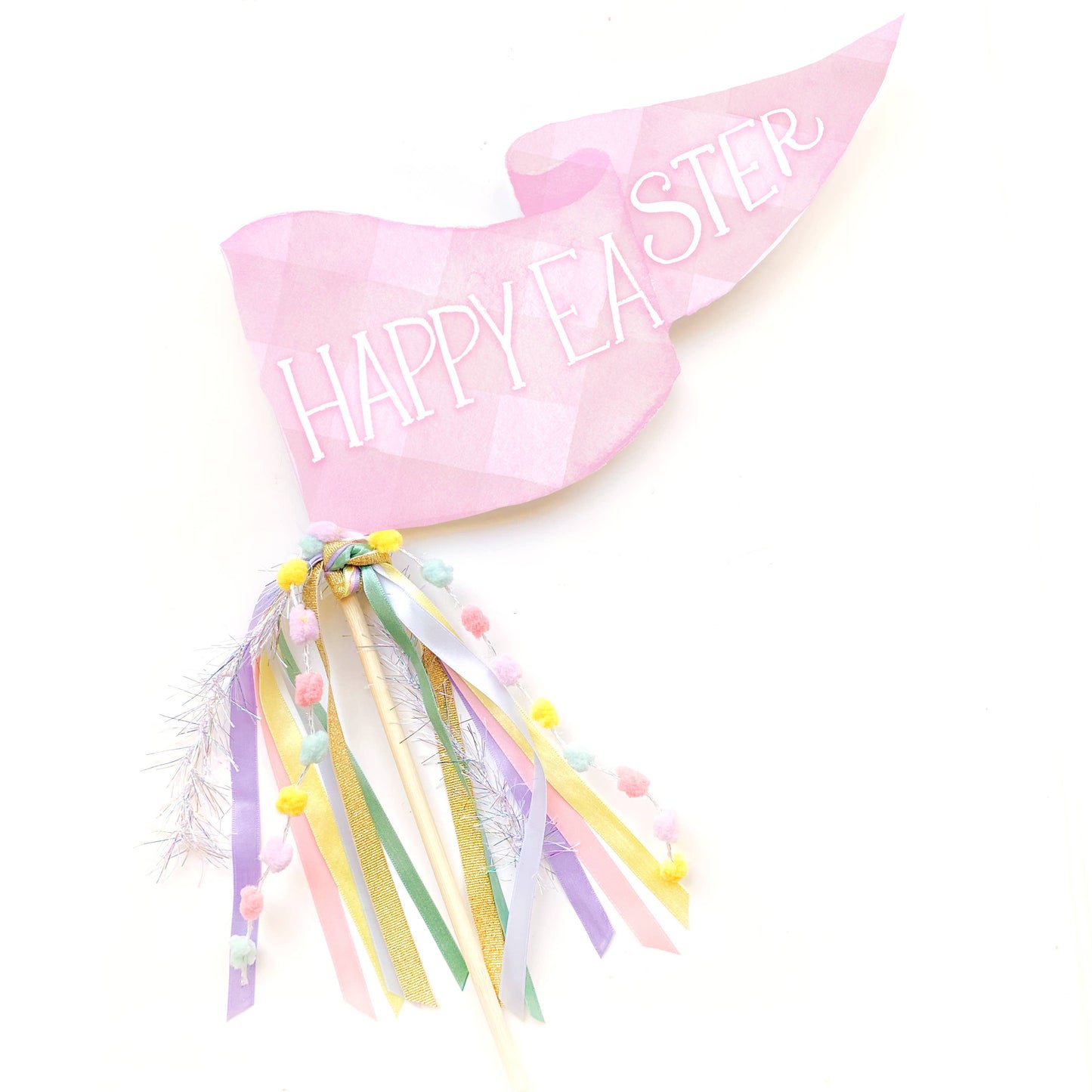 Party Pennant; Happy Easter (Pink)