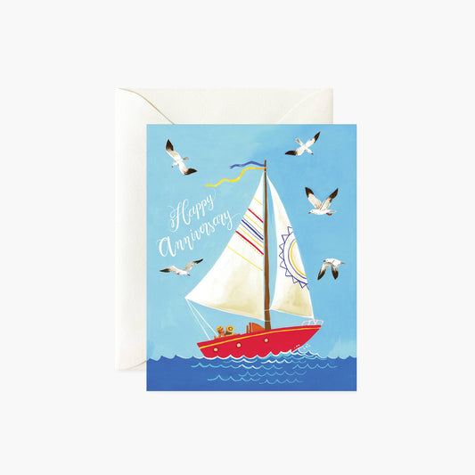 Anniversary Card; Set Sail By Botanica Paper Co.