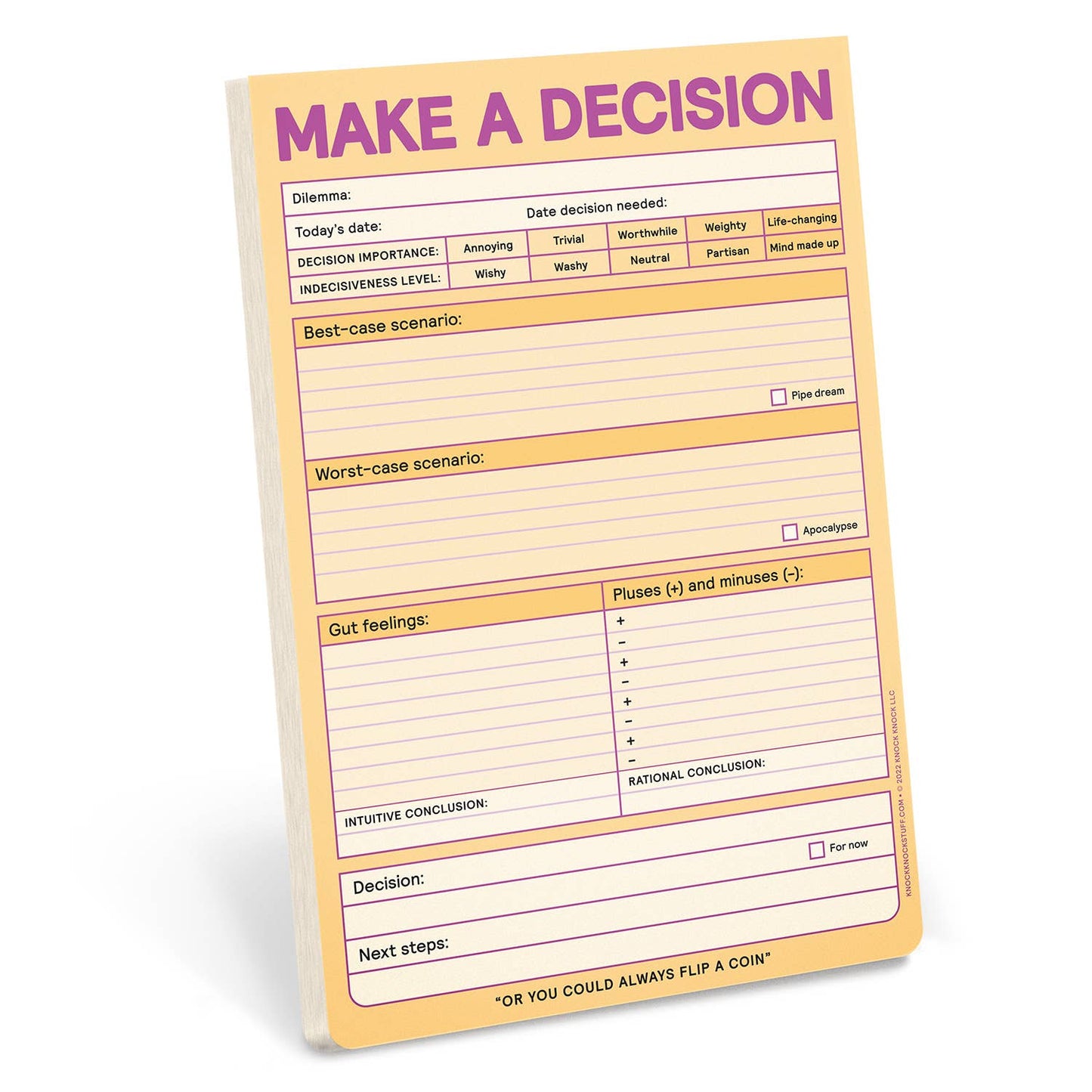 Notepad; Make a Decision (Pastel Version, 60 Sheets)