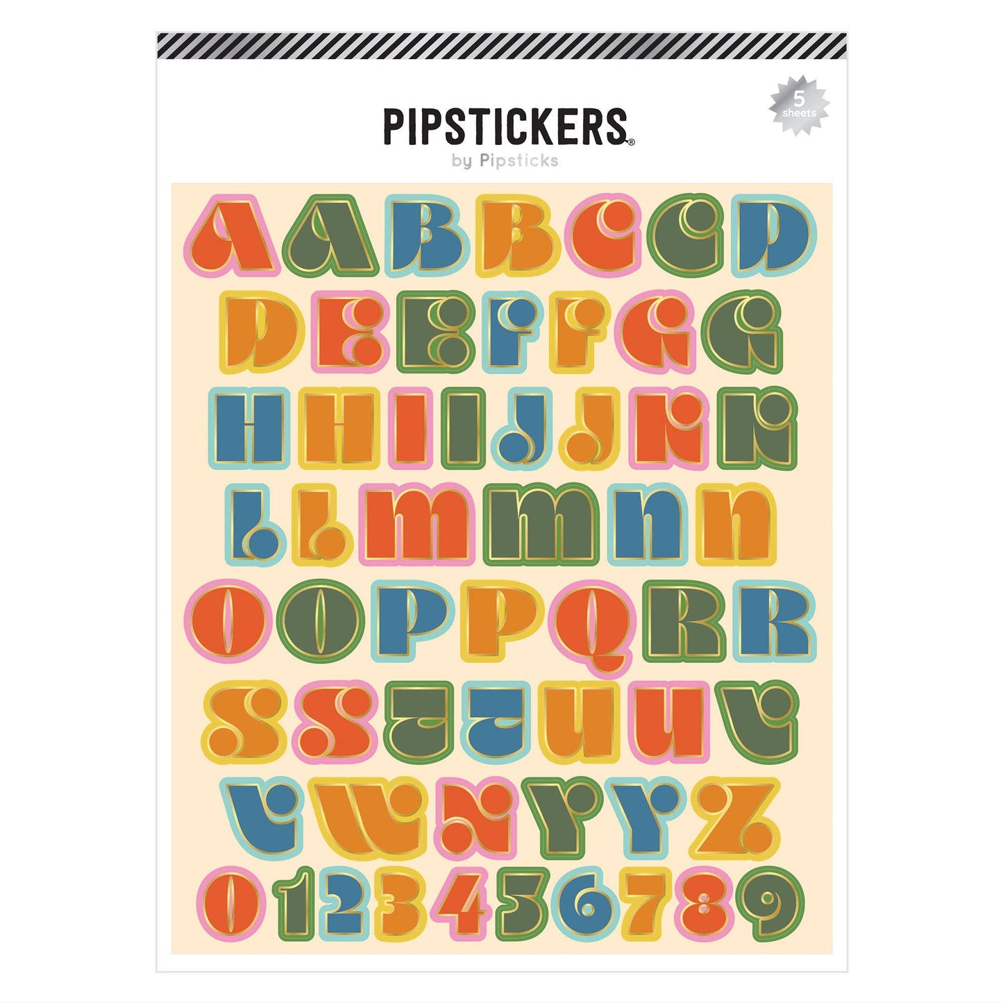 Pipsticks Sticker Sheet; Inner Circle Big Alphabet