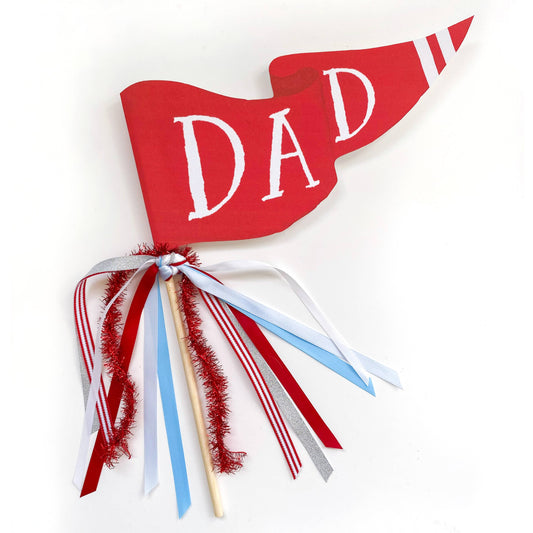 Party Pennant; Dad (Father's Day Gift, Red)