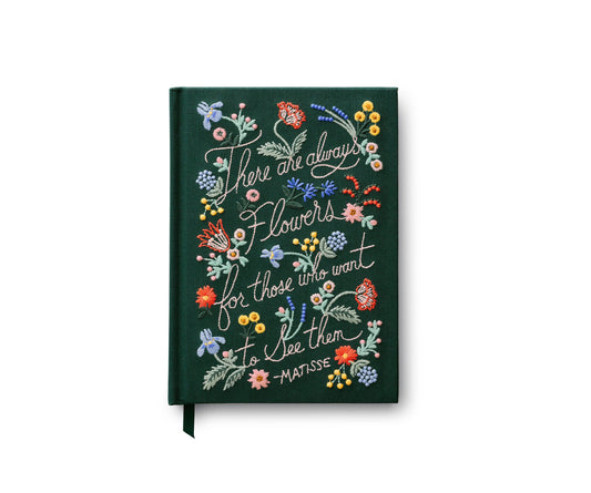 Rifle Paper Co. Embroidered Journal; There Are Always Flowers