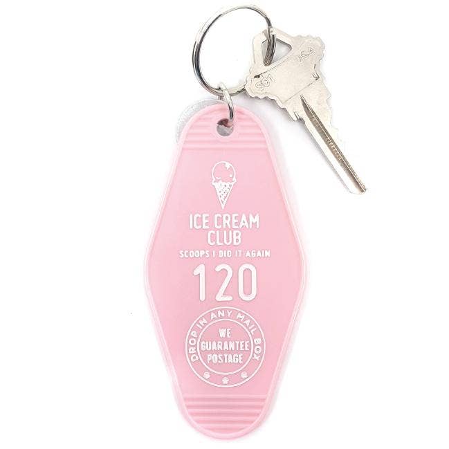 Key Tag; Ice Cream Club (Pink)