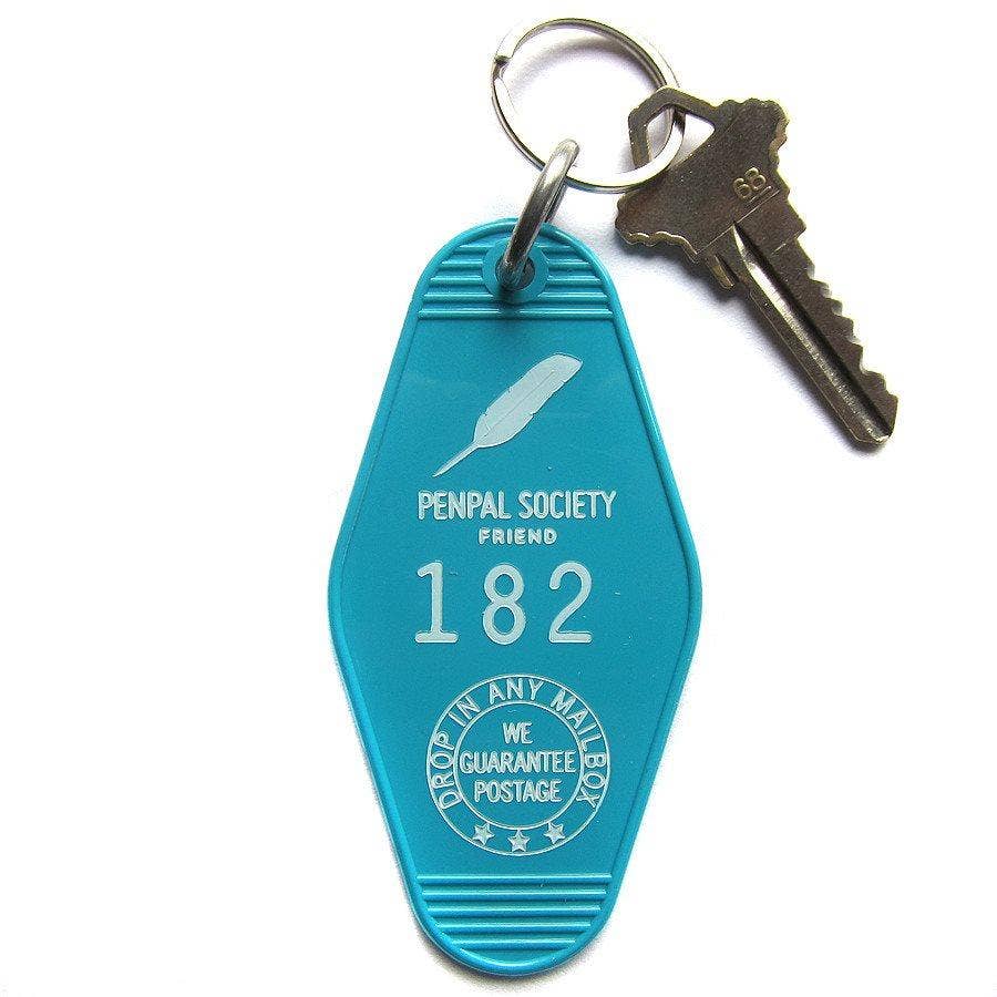 Key Tag; Penpal Society (Bright Blue)